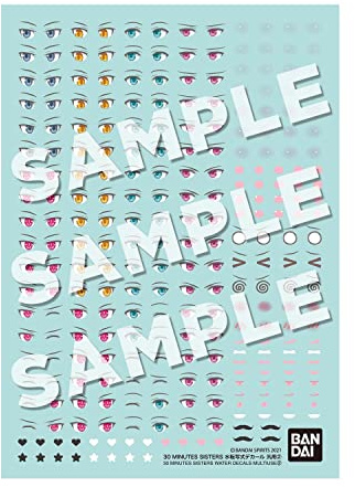 Bandai Hobby | 30 Minute Sisters General Face & Eyes Water‑Slide Decal Sheet | Bandai Spirits 30MS Customisation Accessory | High‑Precision Facial Expressions for Model Kits