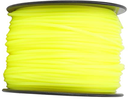 EMUKOEP 3 mm trådtrimmertråd, fyrkantig trimmertråd, gräsklippare trådsträng för , gul (168 m/183,73 yards)
