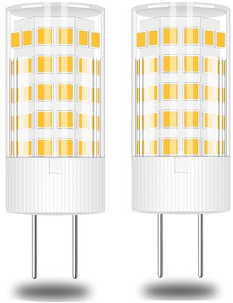 TRIJZHOU LED GY6.35 Lampe Äquivalent 40W 50W Halogen Halogenlampe AC DC 12V 4W Bi-Pin Sockel Mini Glühbirnen Warmweiß 3000K 2 Stück [MEHRWEG]