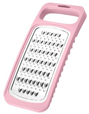 Grattugia per formaggio in acciaio inox, doppia grattugia per patate, tagliarote, verdure con per formaggio, cioccolato più AqK653 (rosa, taglia unica)