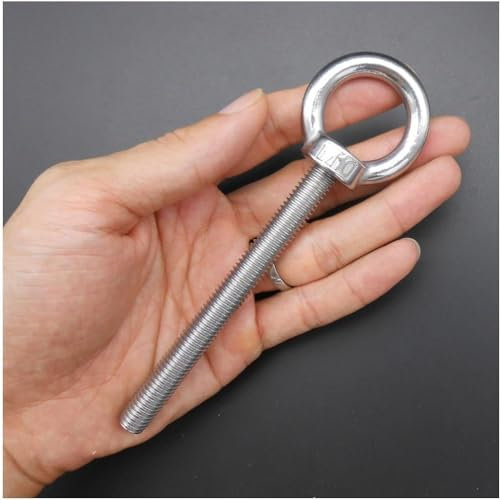 BKEKM ringschrauben Hebeösenmuttern 304 Edelstahl-Augenschraube 1 Stück Länge M10x100 mm Ringösenschraube M10 Ringkran-Augenschraube A2-70-Augenmutter stabil