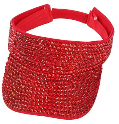 Unisex Strass Visor Cap Sonnenschild Caps Verstellbar Sonnenhut Schirmmütze Sonnenschild Baseballhut Kappe Sommerhut Outdoor Sport Sonnenschutz Tenniskappe Visor Strandvisor mit Sonnenhut Teenager