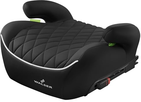 WALSER Premium asiento elevador infantil coche ISOFIX, asiento infantil coche 125-150 cm, asiento elevador infantil coche Andy última norma 2024 ECE R 129 negro