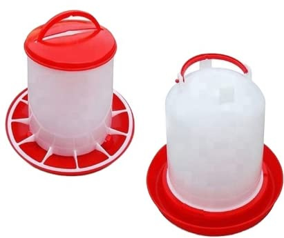 Riverwood Stores: Chicken Poultry Bird 1.5kg Feeder & 1.5 litre Drinker Red Opaque Plastic Containers