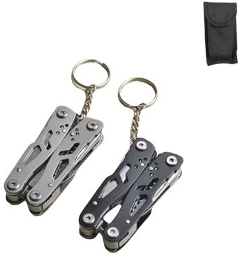 Mini alicates de acero, herramientas multifuncionales, combinación plegable, portátil, para camping, al aire libre, equipo de luz