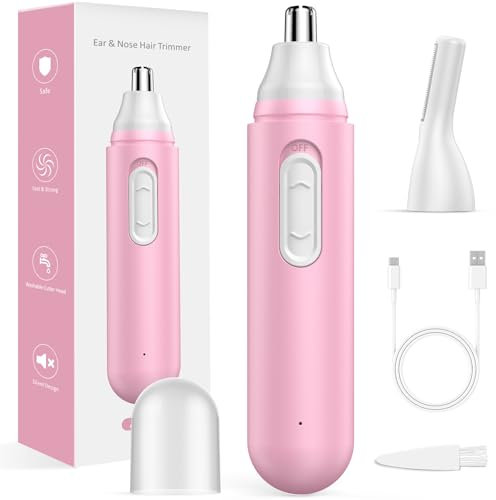 Nasenrasierer Damen aufladbare Nasenhaartrimmer Frauen USB: iFanzeTech Schmerzloser ohr Nasenhaarschneider und Augenbrauenrasierer für Frauen, Nose Hair Trimmer for Women Rechargeable