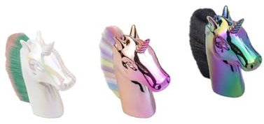 Milisten 3pcs Nail Brush Unicorn Design Nail Art Cleaning Brush for Polish Makeup