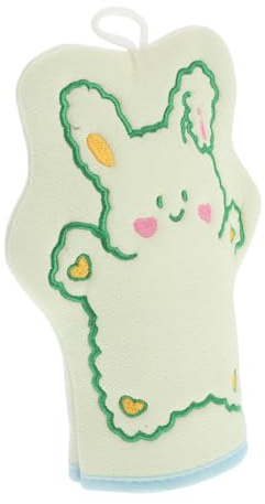 Toyvian Badehandschuh Für Junge Mädchen Mit Cartoon-kaninchen-design Sanftem Stoffaufkleber Und Peeling-funktion Für Körperreinigung