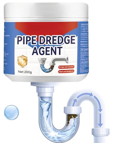 Drain Unblocker, 200g Strong Sink Unblocker, Drain Opener, Dissolves Clogs, Fast Acting for Pipes in Bathrooms Toilets and Bathtubs