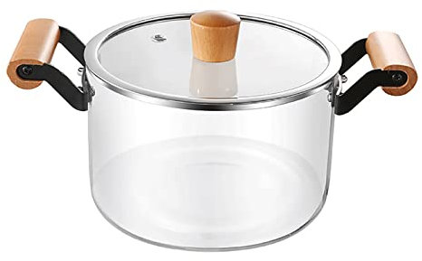 Kochtopf, Glastopf, Auflaufform, Backofen, hitzebeständiger Kochtopf aus klarem Glas, beheizbarer Suppentopf aus klarem Glas, Kochgeschirr-Set aus klarem Glas für Pasta, Nudeln, Suppe, Milch, Lebensm