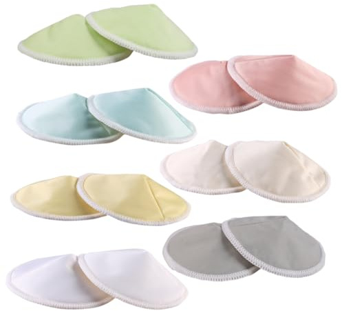 IMIKEYA 14pièces Lot De Coussinets Lavables à Couches Anti-galactorrhée Forme De Bol Respirants Pour -