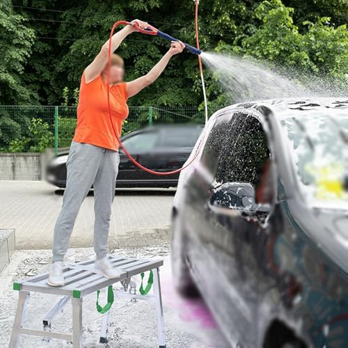 Andamio de Plataforma de Trabajo Alta para Lavado de Autos, Ajustable, de Acero galvanizad