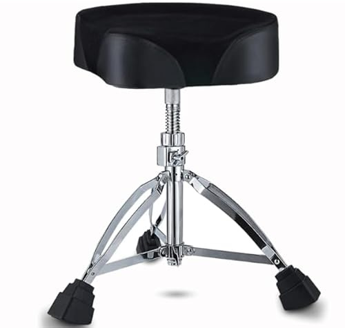 Luminexia Sattel trommelhocker,Schlagzeughocker,höhenverstellbarer Trommelsitz(45~68cm),verstellbare Trommel Stuhltrommel Stuhl,universell für Erwachsene