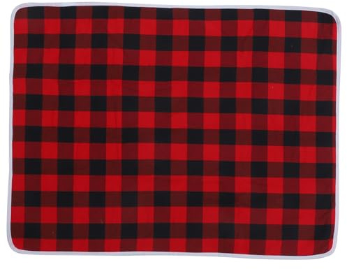 NIYANGLE Alèse Double Face Antidérapante Réutilisable 70x90 Cm En Coton Rouge Et Noir Pour Incontinence Adultes Et Bébés Tapis De Lit Absorbant Respirant Protection Literie Sanitaire