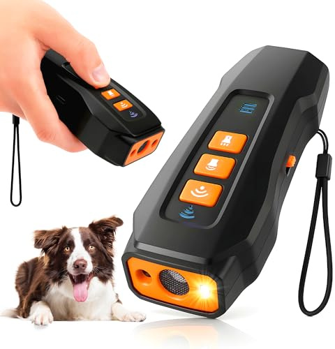 ZALEZ - Collar Antiladridos Perros - Antiladridos para Perros con 3 Frecuencias Ajustables con Linterna - Ahuyentador de Perros Ultrasonidos con Alcance de 10 M - Efectivo para Todos los Perros