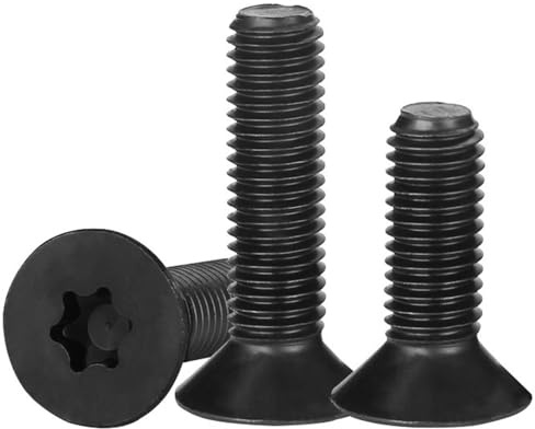 HZXINYI 10 Piezas Tornillos de Cabeza Avellanada Torx Negro M4 x 12mm Tornillo Avellanado Mecánico de Acero Inoxidable A2 V2A Tornillos Mecánico Cabeza Plana Rosca Completa