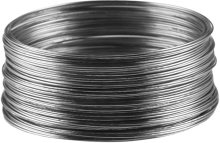 rongweiwang Smyckestråd som minnespärltråd med 50 öglor för att göra halsband och armband för unika hantverksprojekt, minnesörhängen i stål, gör-det-själv-hantverk, manschettarmband, Grå Svart
