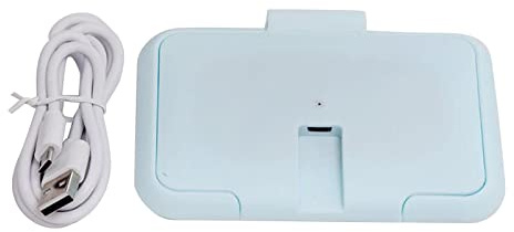 NOENNULL Calentador de Toallitas para Bebés, Termostato, Temperatura, Cubierta de 2 Capas, Gran Capacidad, Calentador de Toallitas para Bebés, Dispensador Portátil de para, Luz Calentadora de
