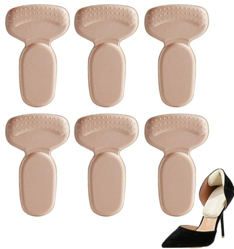 Forros antideslizantes para el talón, almohadillas protectoras suaves para el talón, cojín autoadhesivo para evitar resbalones, inserciones invisibles para el agarre del talón (Beige)