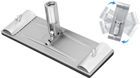 NICEWAT 360° Heavy Duty Swivel Pole Sander Head with Universal Coarse Thread Sander and Quick Release Clips, for Fast, Efficient Sanding of Floors, Walls and Ceilings Without Ladders