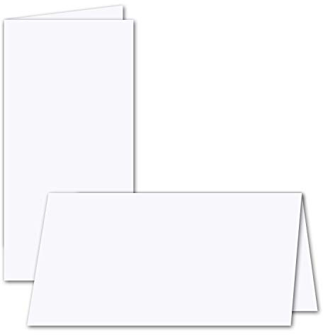 200x faltbares Einlege-Papier für DIN Lang Doppelkarten - hochweiß - 205 x 205 mm (205 x 102 mm gefaltet) - ideal zum Bedrucken mit Tinte und Laser - hochwertig mattes Papier von GUSTAV NEUSER