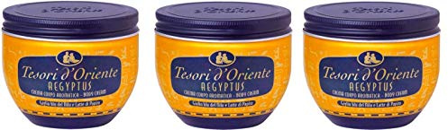 3x Tesori d Oriente AEGYPTUS Körpercreme Blaue Nillilie und Papyrusmilch 300 ml