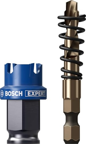 Bosch 1x EXPERT Sheet Metal PC Plus hålsåg (för Plåt i rostfritt stål, Stålplåtar, Ø 22 mm, Professional Tillbehör Borr)