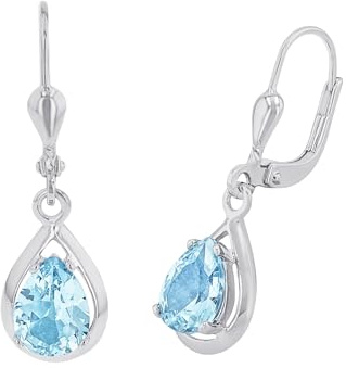 AMOR - Damen Ohrringe 925 Silber - mit Zirkonia Stein - Ohrhänger