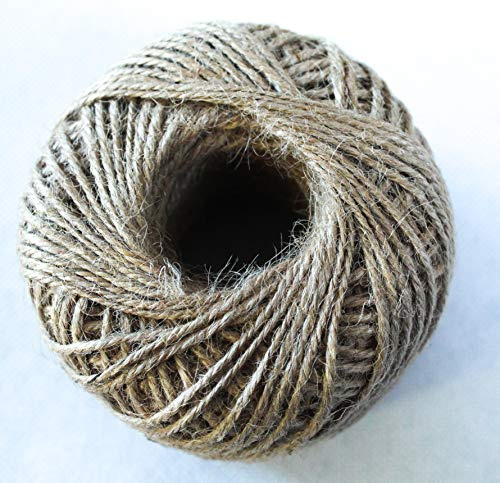 CaPiSo 100m Juteschnur 2mm Jutekordel Jute Natur Drehkordel Dekoband Kordelband Schnur Kordelschnur Packschnur Bastelschnur Bäckerschnur Deko Kordel Gartenschnur