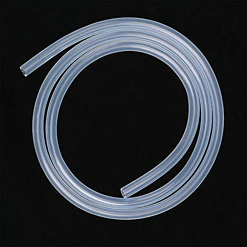 KtbeYTi Tube en Silicone Flexible 1 Mètre - Diamètre Intérieur 5 mm, Extérieur 9 mm - Tuyau Souple Transparent pour Oxygène d'Aquarium et Air D'eau
