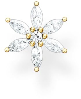 Thomas Sabo Einzel Ohrstecker Blume 925 Sterling Silber H2196