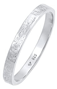 Elli Ring Damen Band Partner Basic Organic Look 925 Silber