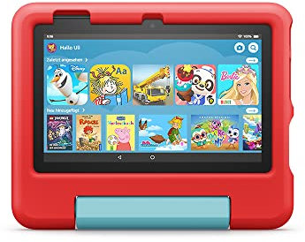Kid-Proof Case for Fire 7 tablet | Only compatible with 12th generation tablet (2022 release), for ages 3–7, Red