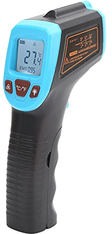 Thermomètre Infrarouge sans, Thermomètre Infrarouge Numérique Haute Température, ‑50~600°C/-58~1122°F, Pistolet Thermomètre Industriel(Bleu)