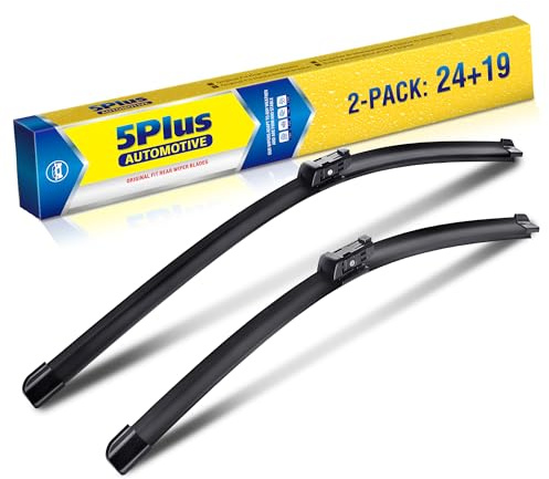 24+19 Windshield Wiper Blades Replacement For VW Volkswagen Jetta 2011-2023 Passat 2012-2018 CC 2013-2017, Premium All-Season Automotive Replacement Windshield Wiper Blades For My Car-Top Lock 16mm