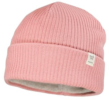 maximo Kindermütze GOTS mit Umschlag, 57cm, rosa