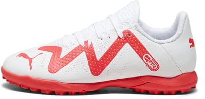 Puma - Future Play TT JR, Zapatillas de fútbol, Puma White-Fire Orchid,