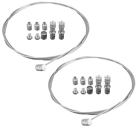 CGEAMDY 2 Stück Motorrad Universal Seilzug, Notgaskabel Gaszug Reparatursatz, Motorrad Kupplungsseil, Motorrad Kupplungszug Kupplungsseil Kupplung Kabel Clutch Cable