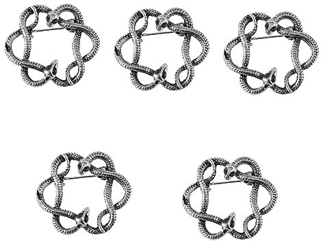 GALPADA 5pezzi Spilla Retro Forma Di Serpente Per Sciarpe e Cardigan Accessorio Elegante Per Donne Facile Da Indossare e Abbinare Per Maglioni e Capi Alla Moda