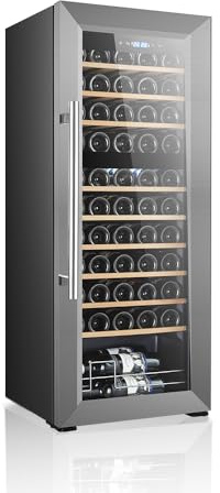 SVAN Vinoteca 55 Botellas Negro SVN5500D. Capacidad 150 Litros, Bajo Nivel Sonoro, Luz Interior, Eficiencia Energética Clase G