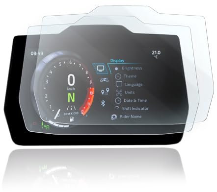 Moto Screenies Pellicola protettiva per tachimetro adatta per Triumph Tiger 900 GT/Rally 2024+ 1x Ultra Clear / 1x Anti Glare