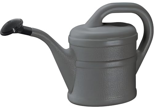 Watering Can 2L Grey Plastic Watering Can Indoor Outdoor with Sprinkler Rose for Light Watering In Your Garden, Plants, Flowers, Bonsai - Small Garden
