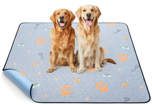 Waschbar Welpenunterlagen, Super augfähige PIPI Pads für Hunde 1er | 182x182 cm Rutschfeste Hunde Trainings Pads, Wiederverwendbare Hunde Pipi Unterlagen für Sofas, Welpenauslauf, Auto