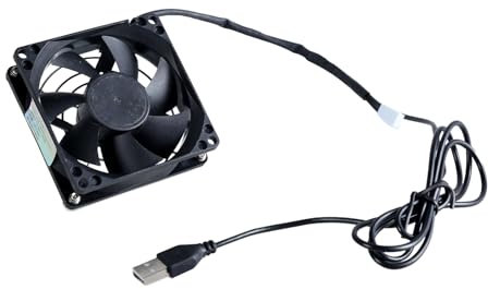 Quiet USB Cabinet Cooling Fan with Temperature Control 80mm for Home Theater and Plant House
