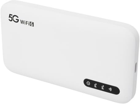 Routeur Hotspot WiFi 5G 6 e avec Emplacement pour Carte SIM, Port Haut Débit 6 Appareils, Point d'accès WiFi Portable 6100 MAh pour Téléphone Tablette, Idéal