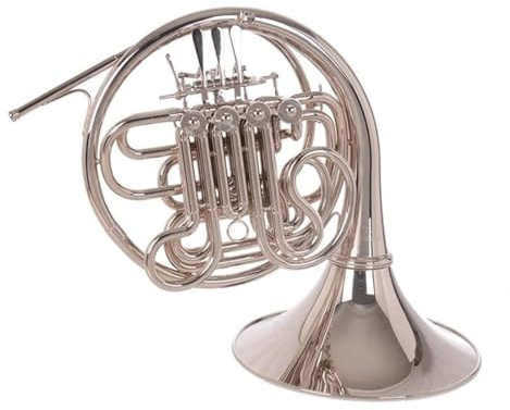 Waldhorn Professionelles Geteiltes Waldhorn Vier Klappen B Bis F Ton Vernickeltes Musikinstrument Mit Koffer