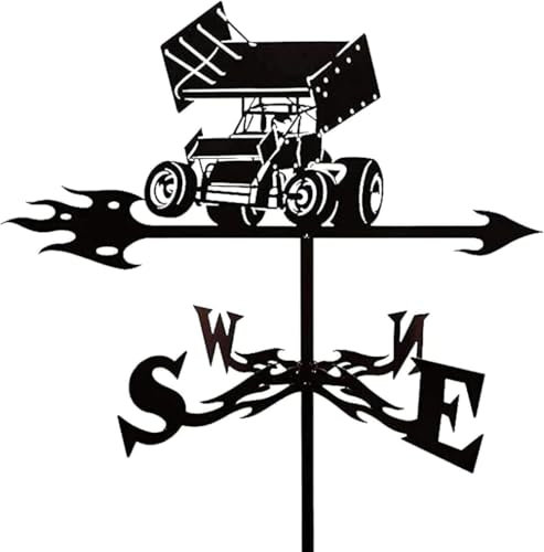 Wetterfahne aus Metall, kreative Retro-Windfahne, Wetterhahn aus Edelstahl für Dach, Garten, Terrasse, Dekoration, Zubehör, Windrichtungsanzeiger