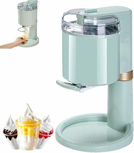 BGVYFXEZ Machine à crème glacée Domestique, Machine à crème glacée Molle de 1 L, fabriquée Rapidement en 10 Minutes, démarrage en Un clic Amovible pour Le Nettoyage de la Maison, du Bar, du café