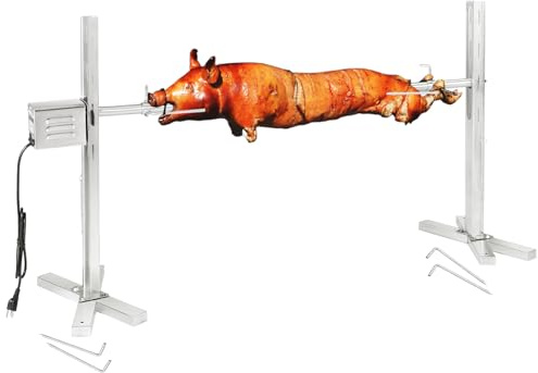 Barbacoa de acero inoxidable con motor de 40 kg