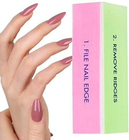 Bloque de limas de uñas – Herramienta de cuidado de uñas de 4 lados para limar, pulir, alisar, brillar uñas naturales | Suavizador de uñas para uso en salón, manicura en casa, mantenimiento de uñas y